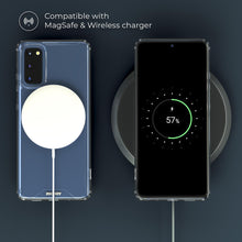 Charger l'image dans la galerie, Moozy Xframe Shockproof Case for Samsung S20 FE - Transparent Rim Case, Double Colour Clear Hybrid Cover with Shock Absorbing TPU Rim