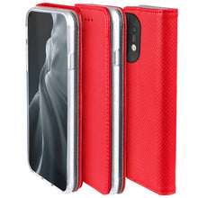 Load image into Gallery viewer, Moozy Case Flip Cover for Xiaomi Mi 11, Red - Smart Magnetic Flip Case Flip Folio Wallet Case with Card Holder and Stand, Credit Card Slots10,99