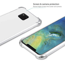 Ladda upp bild till gallerivisning, Moozy Shock Proof Silicone Case for Huawei Mate 20 Pro - Transparent Crystal Clear Phone Case Soft TPU Cover