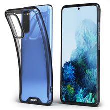 Load image into Gallery viewer, Moozy Xframe Shockproof Case for Samsung S20 FE - Black Rim Transparent Case, Double Colour Clear Hybrid Cover with Shock Absorbing TPU Rim
