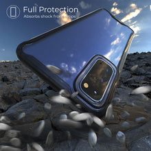 Load image into Gallery viewer, Moozy Xframe Shockproof Case for Samsung S20 FE - Black Rim Transparent Case, Double Colour Clear Hybrid Cover with Shock Absorbing TPU Rim
