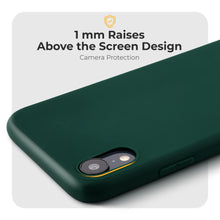 Carica l'immagine nel visualizzatore di Gallery, Moozy Minimalist Series Silicone Case for iPhone XR, Midnight Green - Matte Finish Slim Soft TPU Cover
