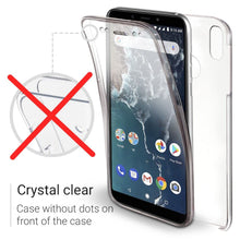 Ladda upp bild till gallerivisning, Moozy 360 Degree Case for Xiaomi Mi A2 - Transparent Full body Slim Cover - Hard PC Back and Soft TPU Silicone Front