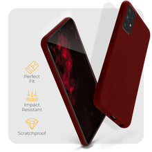 Ladda upp bild till gallerivisning, Moozy Minimalist Series Silicone Case for Samsung A13 4G, Wine Red - Matte Finish Lightweight Mobile Phone Case Slim Soft Protective TPU Cover with Matte Surface