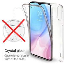 Load image into Gallery viewer, Moozy 360 Degree Case for Xiaomi Mi 9 Lite, Mi A3 Lite - Transparent Full body Slim Cover - Hard PC Back and Soft TPU Silicone Front
