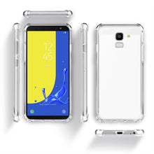 Ladda upp bild till gallerivisning, Moozy Shock Proof Silicone Case for Samsung J6, Galaxy J6 2018 - Transparent Crystal Clear Phone Case Soft TPU Cover