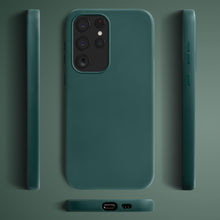 Ladda upp bild till gallerivisning, Moozy Lifestyle. Silicone Case for Samsung S22 Ultra, Dark Green - Liquid Silicone Lightweight Cover with Matte Finish and Soft Microfiber Lining, Premium Silicone Case