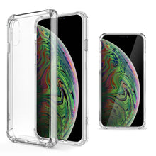 Lade das Bild in den Galerie-Viewer, Moozy Shock Proof Silicone Case for iPhone X, iPhone XS - Transparent Crystal Clear Phone Case Soft TPU Cover