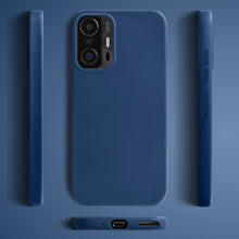 Carica l'immagine nel visualizzatore di Gallery, Moozy Lifestyle. Silicone Case for Xiaomi 11T and 11T Pro, Midnight Blue - Liquid Silicone Lightweight Cover with Matte Finish and Soft Microfiber Lining, Premium Silicone Case