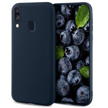 Load image into Gallery viewer, Moozy Lifestyle. Designed for Samsung A40 Case, Midnight Blue - Liquid Silicone Cover with Matte Finish and Soft Microfiber Lining