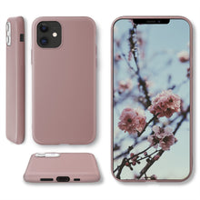 Charger l'image dans la galerie, Moozy Minimalist Series Silicone Case for iPhone 12, iPhone 12 Pro, Rose Beige - Matte Finish Slim Soft TPU Cover