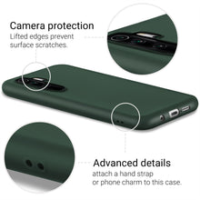 Load image into Gallery viewer, Moozy Minimalist Series Silicone Case for Xiaomi Mi Note 10 Lite, Midnight Green - Matte Finish Slim Soft TPU Cover