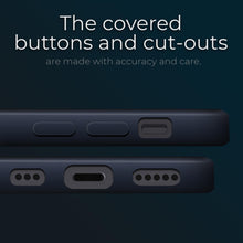 Load image into Gallery viewer, Moozy Lifestyle. Silicone Case for iPhone 13, Midnight Blue - Liquid Silicone Lightweight Cover with Matte Finish