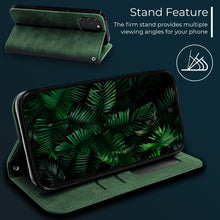 Afbeelding in Gallery-weergave laden, Moozy Marble Green Flip Case for Samsung S20 FE - Flip Cover Magnetic Flip Folio Retro Wallet Case with Card Holder and Stand, Credit Card Slots