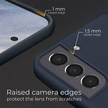 Load image into Gallery viewer, Moozy Lifestyle. Designed for Samsung S21 5G, Samsung S21 Case, Midnight Blue - Liquid Silicone Cover with Matte Finish and Soft Microfiber Lining