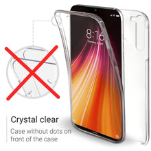 Ladda upp bild till gallerivisning, Moozy 360 Degree Case for Xiaomi Redmi Note 8 - Transparent Full body Slim Cover - Hard PC Back and Soft TPU Silicone Front