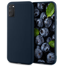 Load image into Gallery viewer, Moozy Lifestyle. Designed for Samsung S20 FE Case, Midnight Blue - Liquid Silicone Cover with Matte Finish and Soft Microfiber Lining