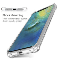 Ladda upp bild till gallerivisning, Moozy Shock Proof Silicone Case for Huawei Mate 20 Pro - Transparent Crystal Clear Phone Case Soft TPU Cover