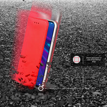 Ladda upp bild till gallerivisning, Moozy Case Flip Cover for Huawei Y6 2019, Red - Smart Magnetic Flip Case with Card Holder and Stand
