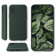 Load image into Gallery viewer, Moozy Minimalist Series Silicone Case for Samsung A51, Midnight Green - Matte Finish Slim Soft TPU Cover