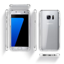 Load image into Gallery viewer, Moozy Shock Proof Silicone Case for Samsung S7 - Transparent Crystal Clear Phone Case Soft TPU Cover