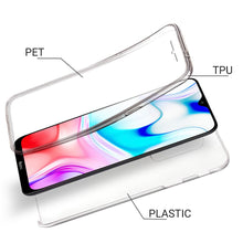 Ladda upp bild till gallerivisning, Moozy 360 Degree Case for Xiaomi Redmi 8 - Transparent Full body Slim Cover - Hard PC Back and Soft TPU Silicone Front