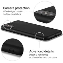 Cargar imagen en el visor de la galería, Moozy Lifestyle. Designed for iPhone X and iPhone XS Case, Black - Liquid Silicone Cover with Matte Finish and Soft Microfiber Lining