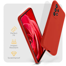 Carica l&#39;immagine nel visualizzatore di Gallery, Moozy Minimalist Series Silicone Phone Case for Samsung Galaxy A52 5G/4G, Samsung A52s 5G, Matte Finish Lightweight Mobile Phone Case Slim Soft Protective TPU Cover with Matte Surface, Red
