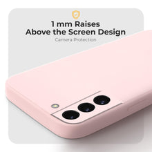 Load image into Gallery viewer, Moozy Minimalist Series Silicone Phone Case for Samsung Galaxy S22 5G, Matte Finish Lightweight Mobile Phone Case Slim Soft Protective Shockproof TPU Cover with Matte Surface, Light Pink
