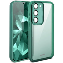 Load image into Gallery viewer, Moozy LumiCase Phone case for samsung S23 Transparent, Case for samsung s23 shockproof, TPU Cover for galaxy s23 with Camera Lens Protector, Case for samsung galaxy s23, Green
