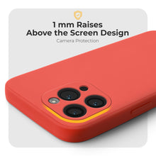 Lade das Bild in den Galerie-Viewer, Moozy Minimalist Series Silicone Case for iPhone 14 Pro Max, Red - Matte Finish Lightweight Mobile Phone Case Slim Soft Protective TPU Cover with Matte Surface
