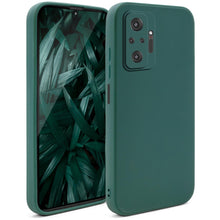 Lade das Bild in den Galerie-Viewer, Moozy Minimalist Series Silicone Case for Xiaomi Redmi Note 10 Pro and Note 10 Pro Max, Dark Green - Matte Finish Lightweight Mobile Phone Case Slim Soft Protective TPU Cover with Matte Surface
