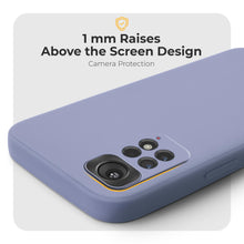 Ladda upp bild till gallerivisning, Moozy Minimalist Series Silicone Case for Xiaomi Redmi Note 11 / 11S, Blue Grey - Matte Finish Lightweight Mobile Phone Case Slim Soft Protective TPU Cover with Matte Surface
