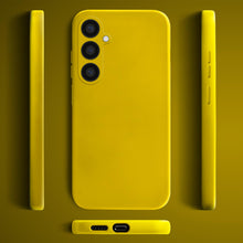 Afbeelding in Gallery-weergave laden, Moozy Lifestyle. Silicone Case for Samsung A54 5G, Yellow - Liquid Silicone Lightweight Cover with Matte Finish and Soft Microfiber Lining, Premium Silicone Case
