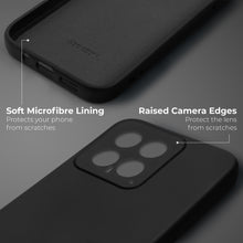 Afbeelding in Gallery-weergave laden, Moozy Lifestyle. Silicone Case for Xiaomi 14, Black - Liquid Silicone Lightweight Cover with Matte Finish and Soft Microfiber Lining, Premium Silicone Case
