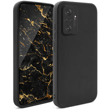 Ladda upp bild till gallerivisning, Moozy Minimalist Series Silicone Case for Xiaomi Redmi Note 10 Pro and Note 10 Pro Max, Black - Matte Finish Lightweight Mobile Phone Case Slim Soft Protective TPU Cover with Matte Surface
