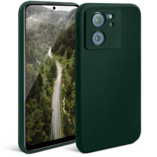 Load image into Gallery viewer, Moozy Minimalist Series Silicone Case for Xiaomi 13T / 13T Pro, Dark Green - Matte Finish Lightweight Mobile Phone Case Slim Soft Protective TPU Cover with Matte Surface

