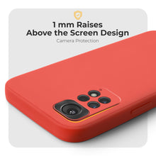 Charger l&#39;image dans la galerie, Moozy Minimalist Series Silicone Case for Xiaomi Redmi Note 11 / 11S, Red - Matte Finish Lightweight Mobile Phone Case Slim Soft Protective TPU Cover with Matte Surface

