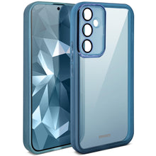 Afbeelding in Gallery-weergave laden, Moozy LumiCase Phone Case for samsung galaxy a54 5g, Transparent phone cover for samsung galaxy a54 5g, Soft TPU case for galaxy a54 5g with Camera Lens Protector, Case for samsung a54, Blue
