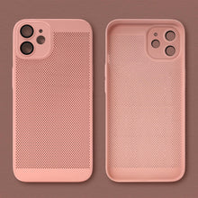 Load image into Gallery viewer, Moozy VentiGuard Phone Case for iPhone 11, Pastel Pink, 6.1-inch - Breathable Cover with Perforated Pattern for Air Circulation, Ventilation, Anti-Overheating Phone Case
