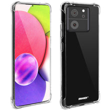 Charger l&#39;image dans la galerie, Moozy Shockproof Silicone Phone Case for Xiaomi 13T 5G and 13T Pro 5G - Transparent Case with Shock Absorbing 3D Corners Crystal Clear Protective Phone Case Soft TPU Silicone Cover
