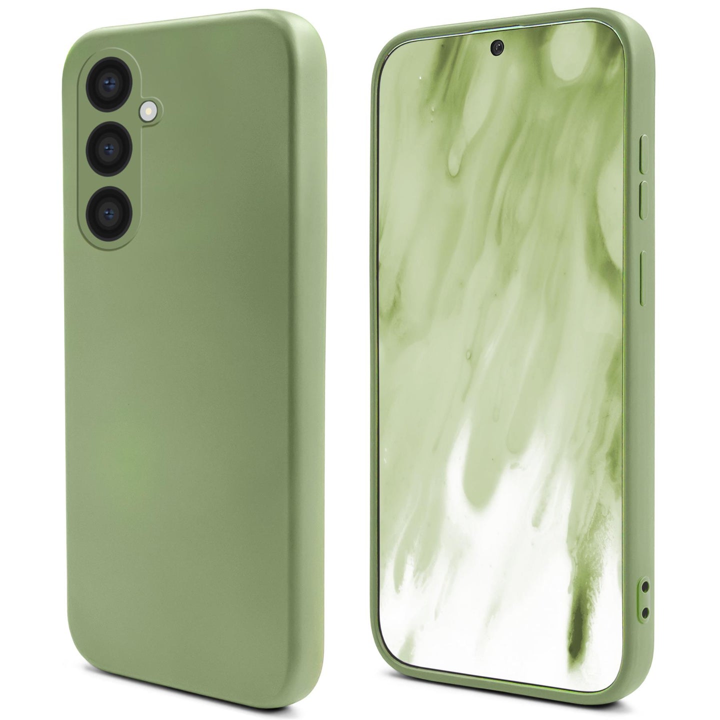 Moozy Lifestyle. Silicone Case for Samsung A54 5G, Mint green - Liquid Silicone Lightweight Cover with Matte Finish and Soft Microfiber Lining, Premium Silicone Case