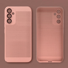 Carica l&#39;immagine nel visualizzatore di Gallery, Moozy VentiGuard Phone Case for Samsung A34 5G, Pastel Pink - Breathable Cover with Perforated Pattern for Air Circulation, Ventilation, Anti-Overheating Phone Case

