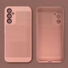 Afbeelding in Gallery-weergave laden, Moozy VentiGuard Phone Case for Samsung A34 5G, Pastel Pink - Breathable Cover with Perforated Pattern for Air Circulation, Ventilation, Anti-Overheating Phone Case
