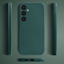 Charger l&#39;image dans la galerie, Moozy Lifestyle. Silicone Case for Samsung A54 5G, Dark Green - Liquid Silicone Lightweight Cover with Matte Finish and Soft Microfiber Lining, Premium Silicone Case
