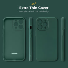Ladda upp bild till gallerivisning, Moozy Minimalist Series Silicone Case for iPhone 14 Pro Max, Dark Green - Matte Finish Lightweight Mobile Phone Case Slim Soft Protective TPU Cover with Matte Surface

