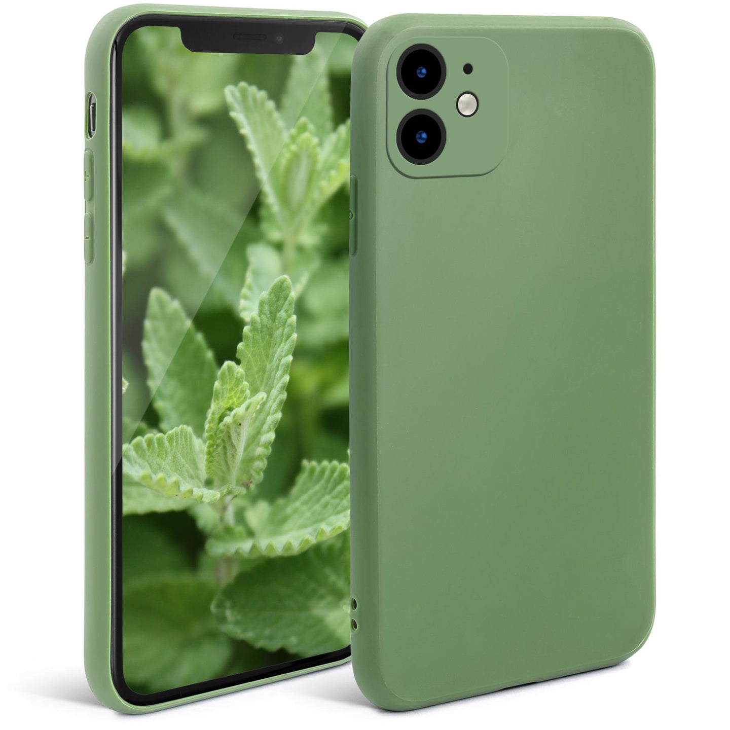 Moozy Minimalist Series Silicone Case for iPhone 11, Mint green - Matte Finish Lightweight Mobile Phone Case Ultra Slim Soft Protective TPU Cover with Matte Surface