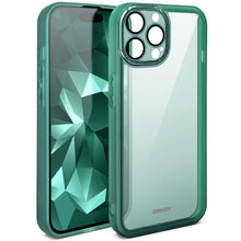 Charger l&#39;image dans la galerie, Moozy LumiCase phone case for iphone 15 Pro Max, 6.7-inch, Cover for iphone 15 pro max case clear, Cover for iphone 15 pro max case shockproof, Case for iphone 15 Pro Max with Camera protection, Green
