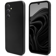 Load image into Gallery viewer, Moozy Lifestyle. Silicone Case for Samsung A34 5G, Black - Liquid Silicone Lightweight Cover with Matte Finish and Soft Microfiber Lining, Premium Silicone Case
