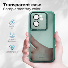 Load image into Gallery viewer, Moozy LumiCase phone case for xiaomi 13t / case for 13t Pro slim, Case for xiaomi 13t bumper, Case for xiaomi 13t with camera cover, Soft TPU case for xiaomi 13tpro transparent, Green
